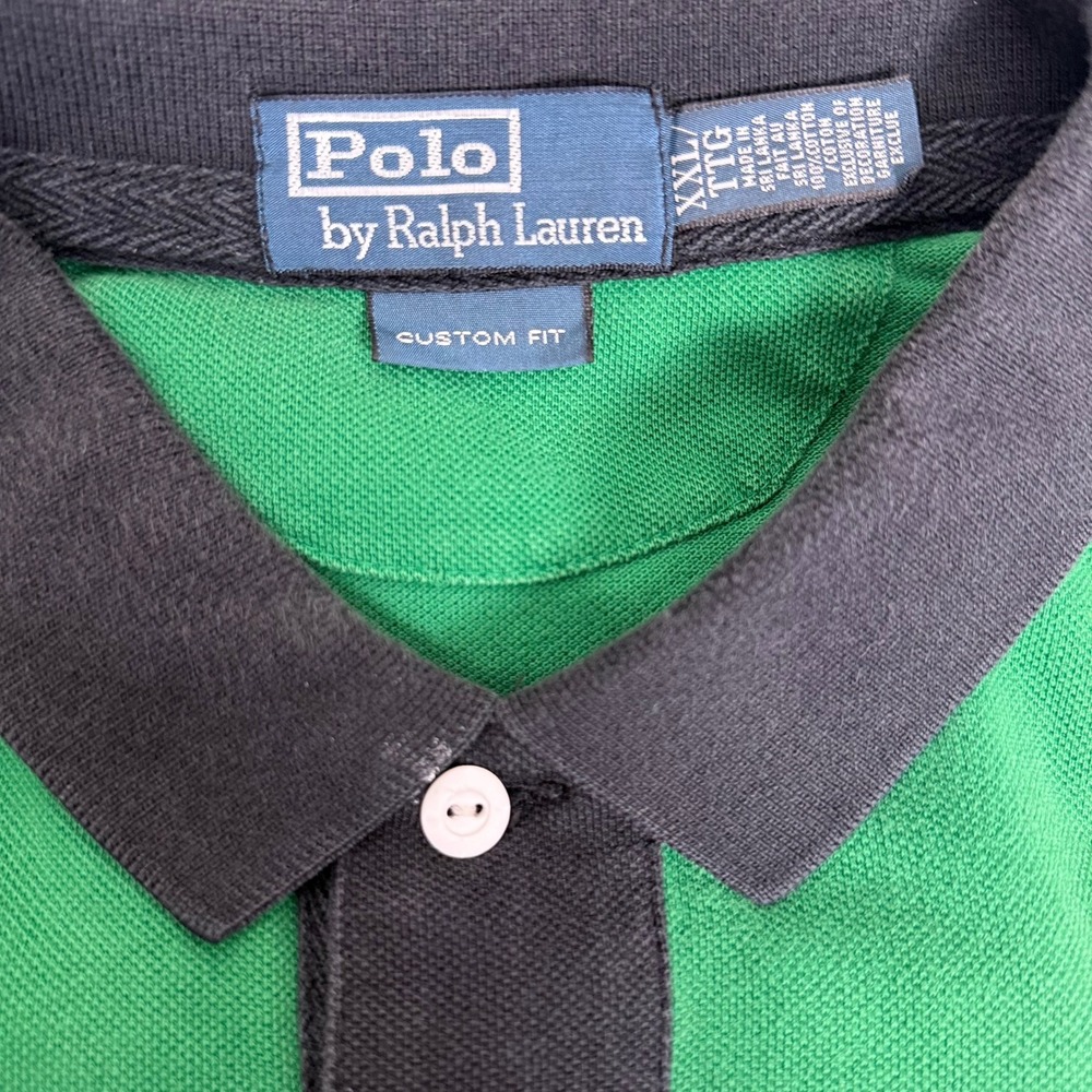 Polo Ralph Lauren Snow Polo Challenge Cup Custom Fit Polo Shirt Green Mens XXL - Picture 4 of 6